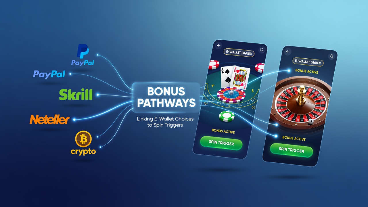 Mobiele roulette sessie met geactiveerde spin trigger via e-wallet