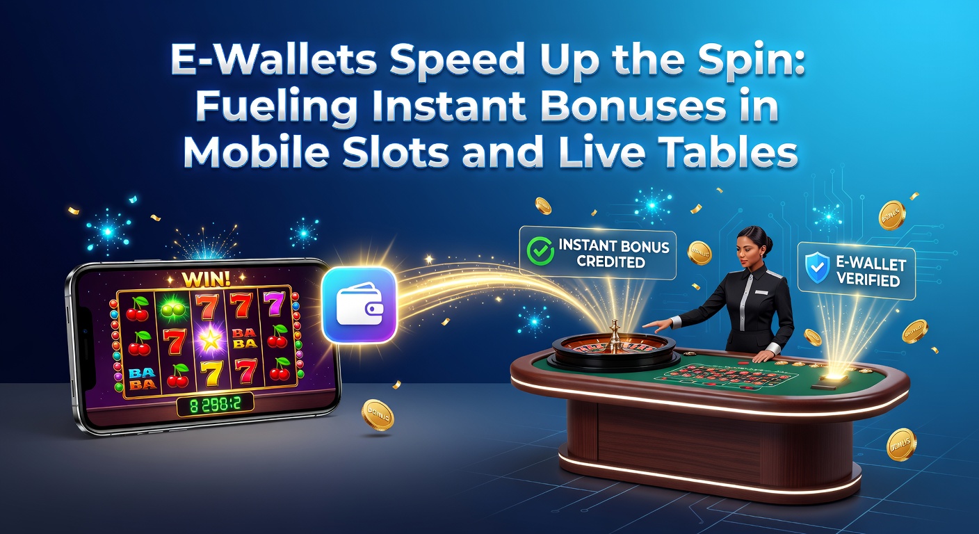Smartphone met e-wallet app naast draaiende slotmachine en live dealer tafel, symboliserend snelle transacties in mobiel gokken