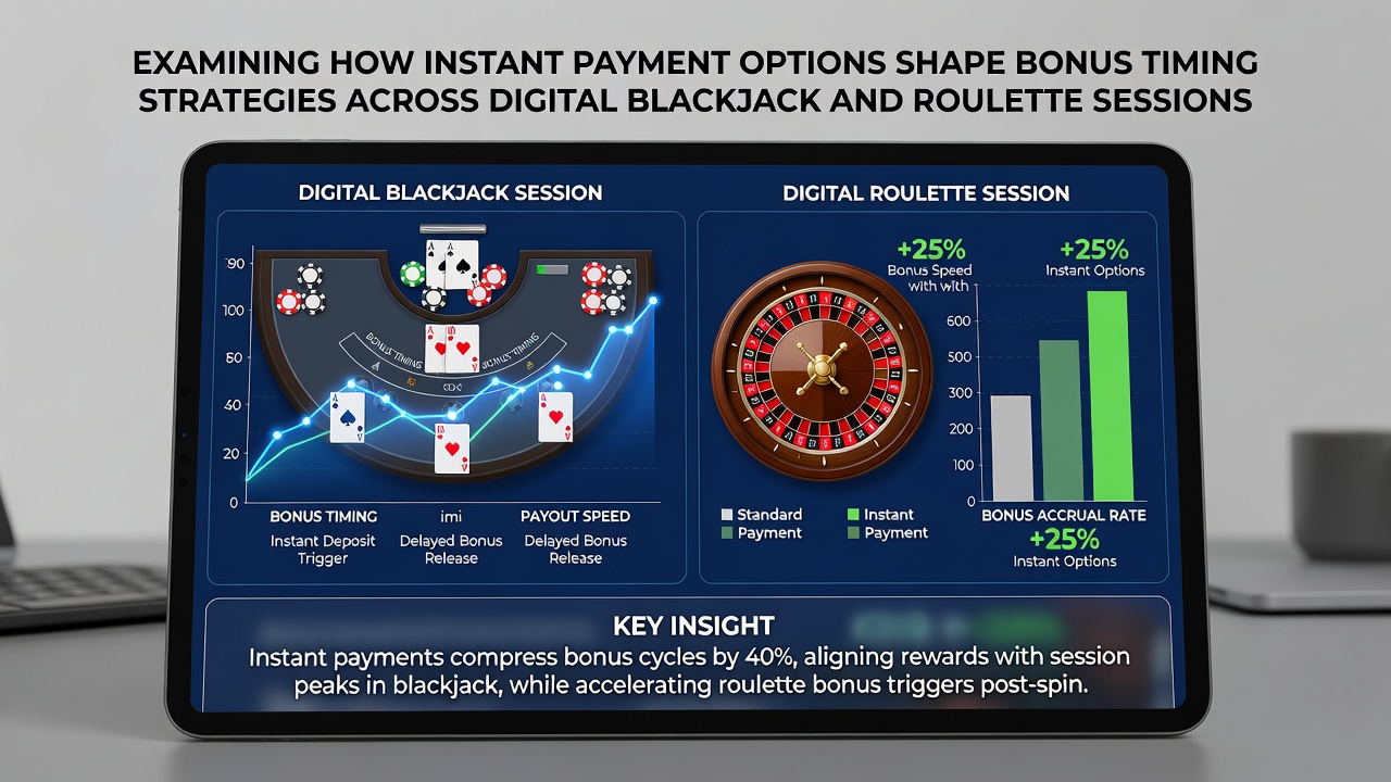 Illustratie van snelle betalingen tijdens digitale blackjack en roulette sessies