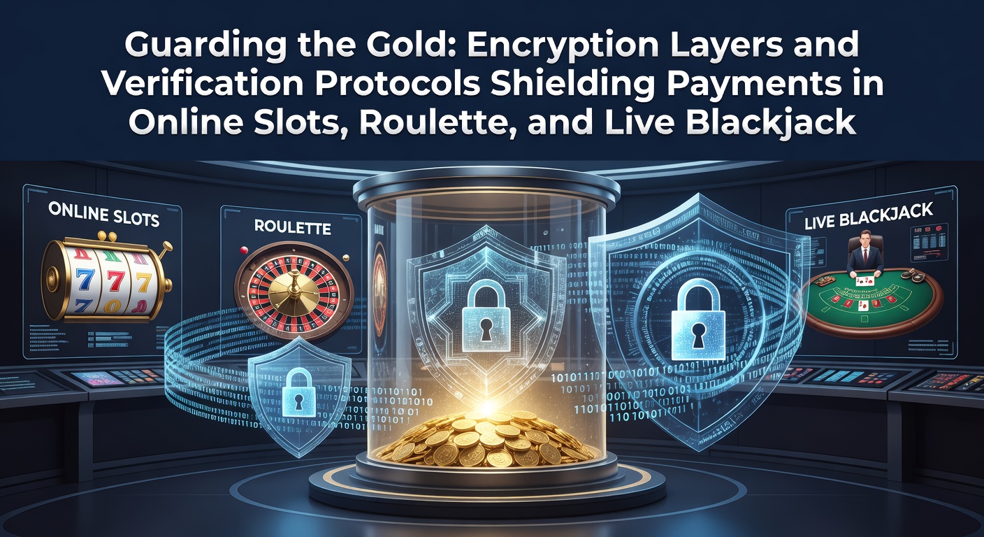 Digitale sloten en schilderen die encryptie lagen visualiseren in een online casino omgeving met slots en kaarten