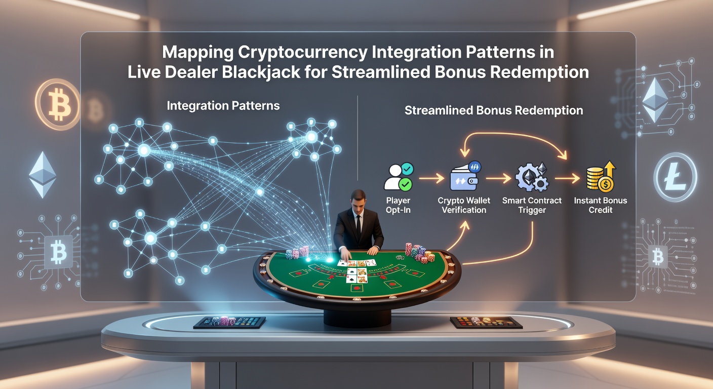 Diagram van mobiele bonusverzilvering met cryptovaluta in live blackjack